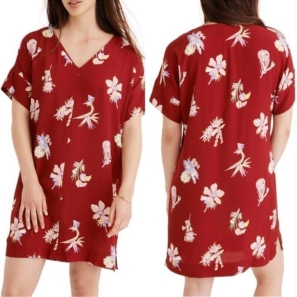 Madewell Novel Shift Dress in Bird Of Paradise Sz XS - Picture 1 of 9
